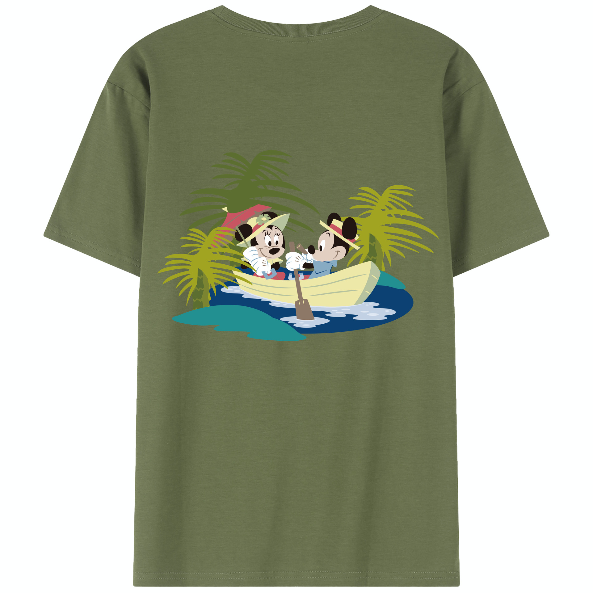 （画像用） ミッキーマウス Mickey Mouse 綿100％半袖Tシャツ（背面プリント）